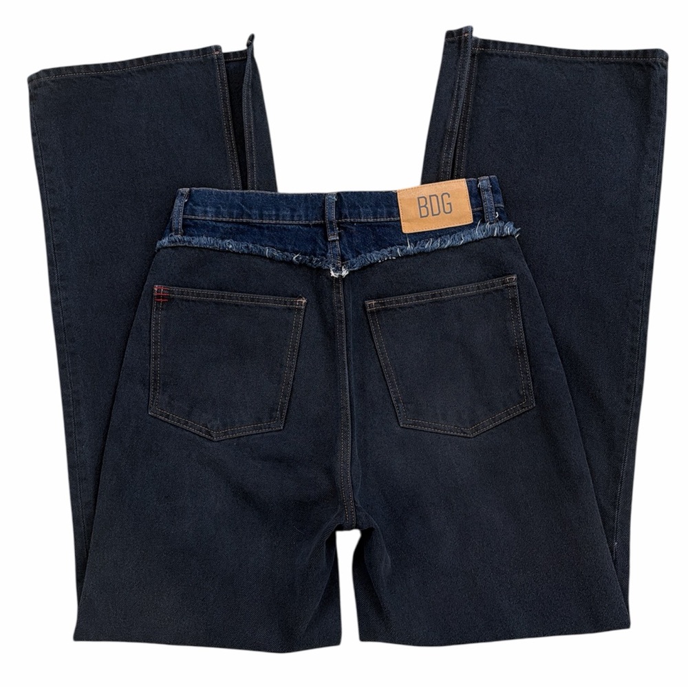 BDG Urban Outfitters Two Tone High‎ Rise Split Hem Flare Jeans Size 28 NWOT